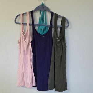 Women's Old Navy Tank Tops - Pink, Purple, Turquoise, Army Green. All Size M